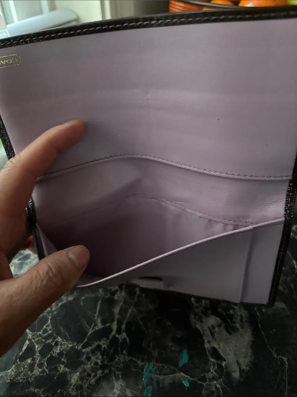 Coach checkbook cover new
